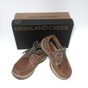 Highland Creek Bodega Jr. Toddler Boat Shoes Brown Size 7